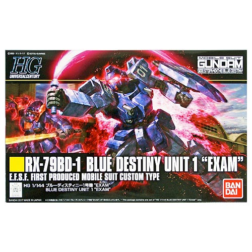 BANDAI HG MOBILE SUIT RX-79BD-1 BLUE DESTINY UNIT 1  BANDAI HG MOBILE SUIT RX-79BD-1 BLUE DESTINY UNIT 1
